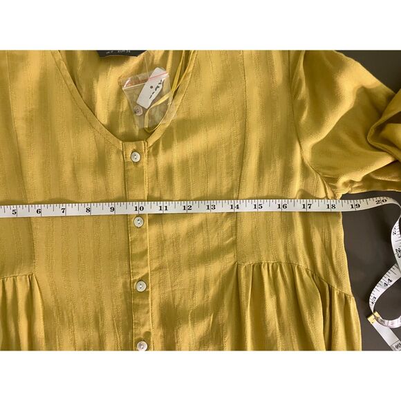 NWOT Max long sleeve button down peasant blouse - Picture 6 of 8